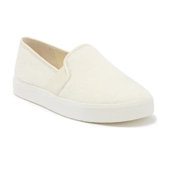 Vince Blair Wool Slip Ons Off Cream white 8 NWT